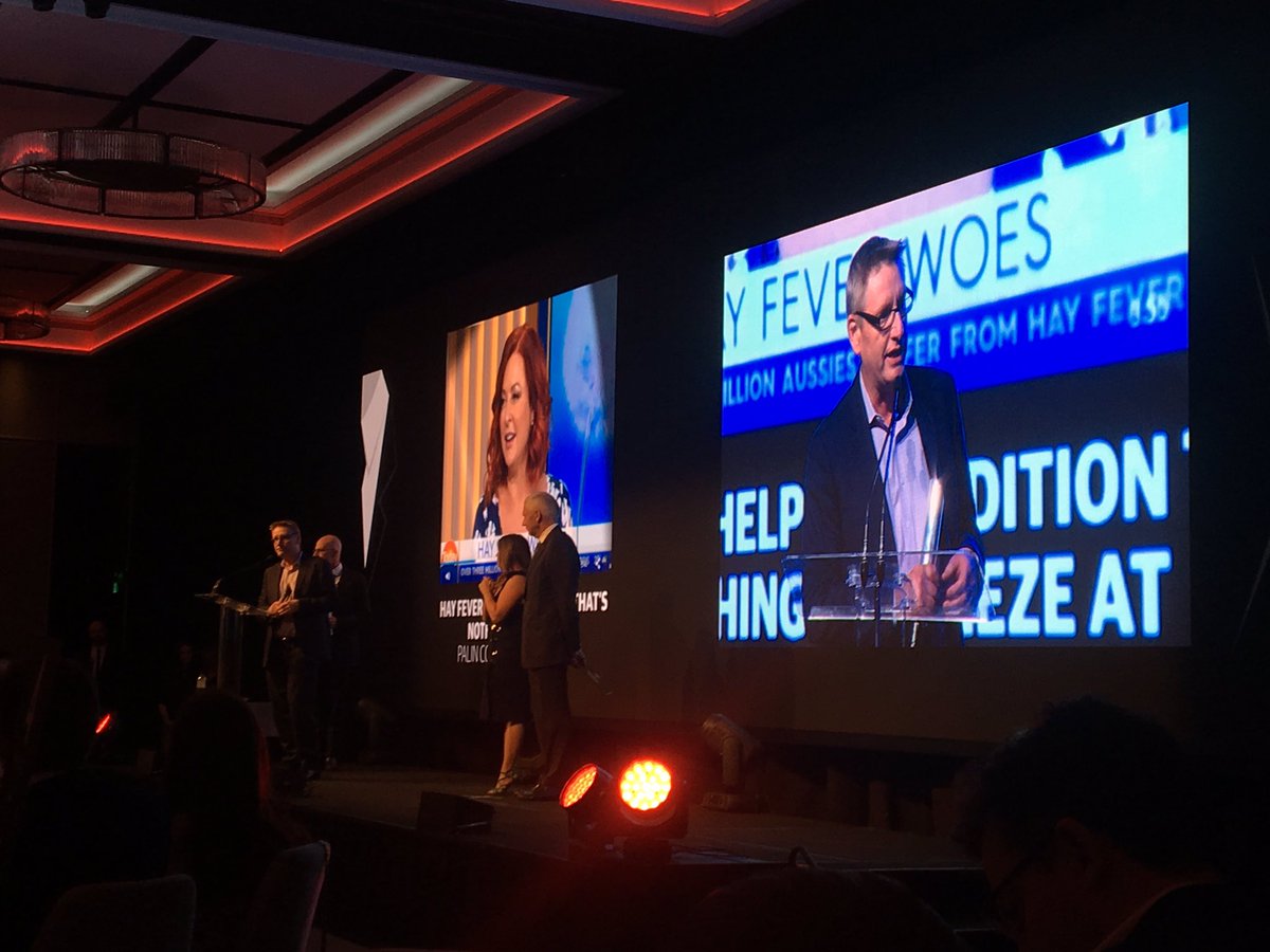 PalinComm's tweet photo. Well done #palinteam at @prime_awards. Winners for our @GSK_AU #HayFeverHelp PR with @ShellyHorton1 😃🥂 https://t.co/5Prhani7NA
