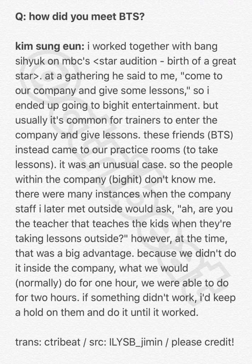 ctrIbeat's tweet photo. [TRANS] vocal trainer kim sung eun and mv director kim sung wook talk about BTS in <idol maker>

source: ILYSB_jimin / please credit! https://t.co/00vSYogVhc