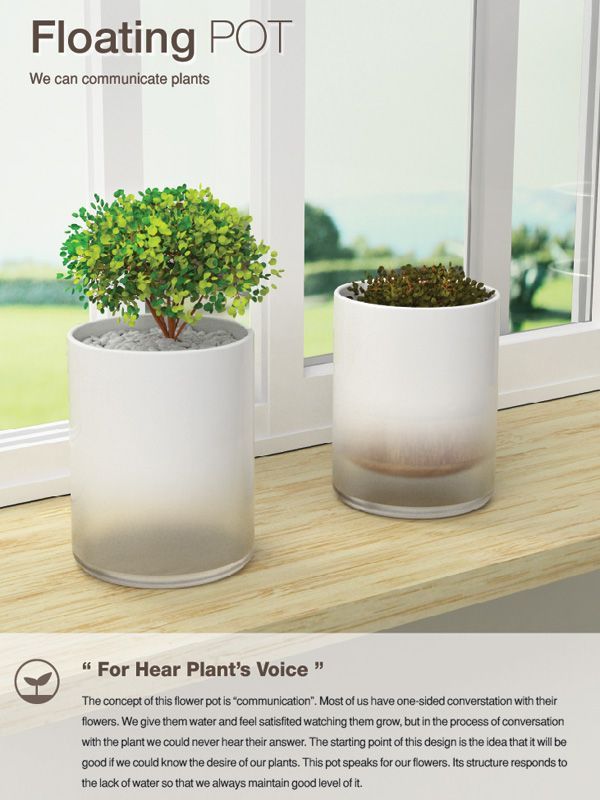 smartdesignlab's tweet photo. The #FloatingPot is for both the green thumb folks and the not-so-plant-savvy people like me!https://t.co/Zl1sgrRooa https://t.co/FigzfspRki