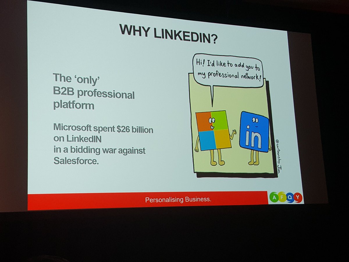 Mr_Madness's tweet photo. Keen insights shared by @RyanTheLionNZ 🦁 why you need to be yourself in B2B social selling #SMCNZ17 #Afqy personaling business #LinkedIn https://t.co/E0MkrsxkWC