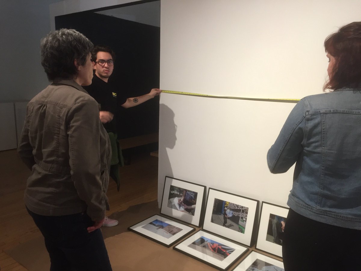 HokinGallery's tweet photo. STREET LEVEL install is in full swing! Stop by the Hokin tomorrow 5-8pm to see more of @sandragoldin's project documenting @wacchicago1 https://t.co/MuVpeFHoOt