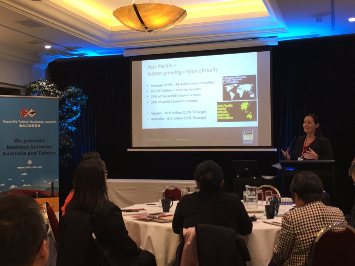 Aliceiht's tweet photo. @UQBSExecEd @uqbs A/Prof Lisa Ruhanen sharing insight abt opportunities &amp; challenges in AsiaPacific &amp; our involvement w @UNWTO at @ATBCLTD https://t.co/knpNy3bOpL