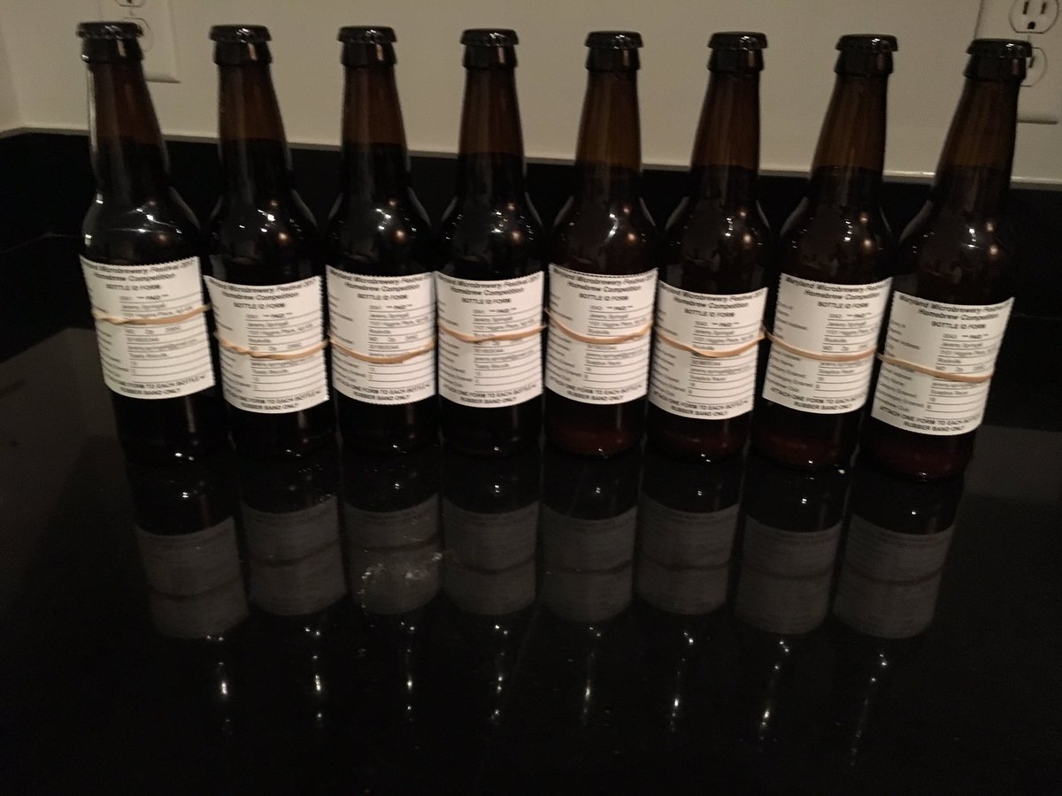 Sending these off for competition tomorrow. Can't wait for the feedback #homebrew #homebrewing #Competition