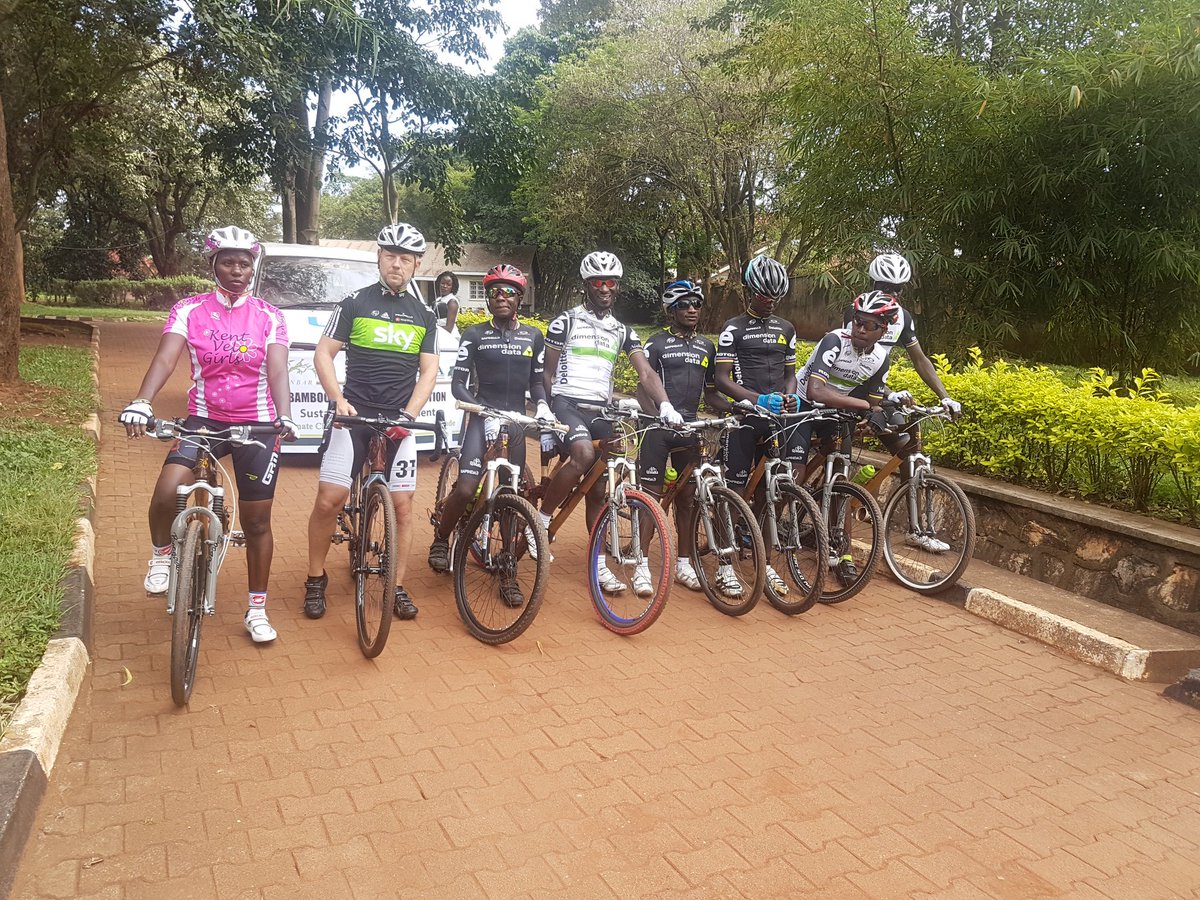 ForestryMgt_MWE's tweet photo. Flagging off the Bamboo made bicycle riders @NFAUG 2 Echuya 4 World Bamboo day 18th Sept 2017. 2 promote Ug tourism &amp;industrialisation #BUBU https://t.co/UVgnZc7jD9