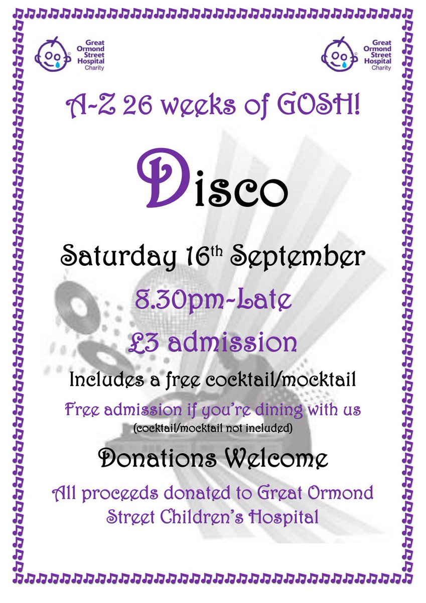We're so excited to see you all at the <a href="/GreatOrmondSt/">Great Ormond Street Hospital for Children</a> #charity #disco tomorrow night! <a href="/StourbridgeBF/">Stourbridge BF</a> <a href="/GuyMumford/">Guy Mumford</a>
#rememberwherethemoneygoes
