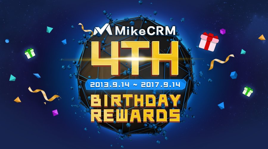 MikeCRM_Service's tweet image. Happy the 4th birthday of MikeCRM! 
Thank you all for being with us~🎂