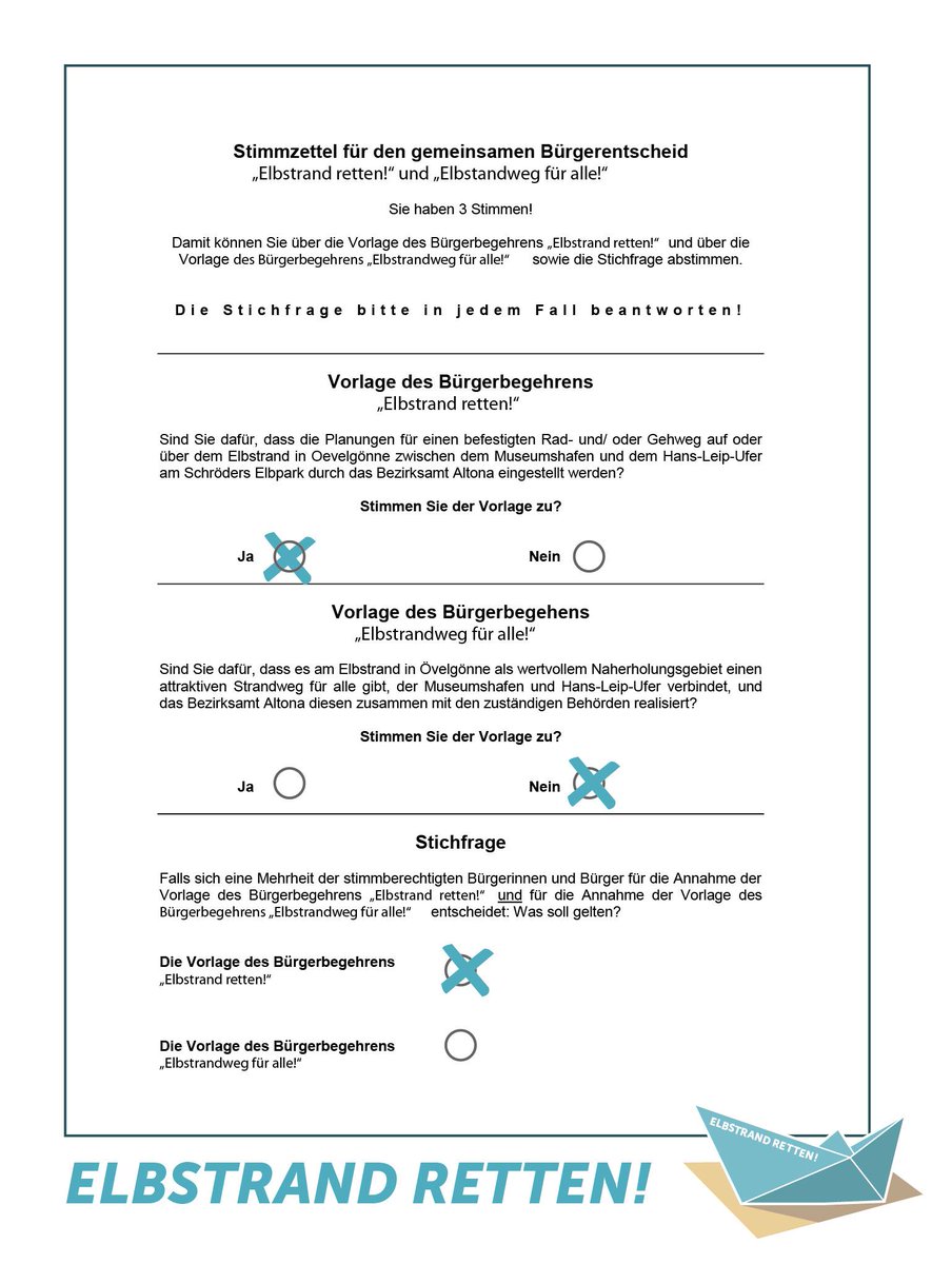 Die letzten Stunden vor Ende des Bürgerentscheids: In gut 8 Stunden ist es vorbei. Jetzt noch schnell den #elbstrandretten!