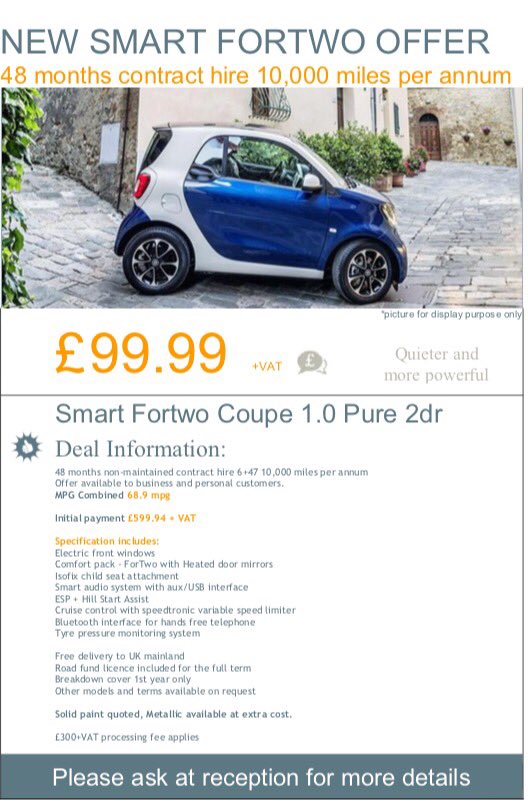 Some great Friday offers on #Renault #Hyundai #Smart <a href="/conspec_/">CONSPEC 🇬🇧</a> <a href="/KinmelBayMotors/">KinmelBayMotors</a> <a href="/DackMotorGroup/">Dack Motor Group</a> <a href="/PenkhullService/">Penkhull Service</a> <a href="/Hardingautos/">Harding Auto Service</a> <a href="/DevlinMotors/">Devlin Motors</a>