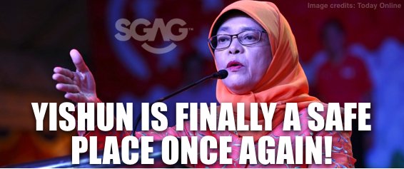 SGAG_SG's tweet photo. Yishun forever making the headlines! MAKE YISHUN GREAT AGAIN! #PresidentHalimah #Yishun https://t.co/RPhl1lqYVM
