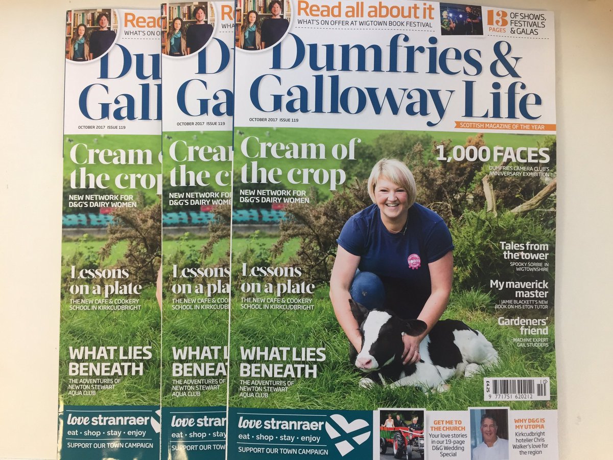 Great to see one of our suppliers @colvendholstein of <a href="/RoansDairy/">Roan's Dairy</a> on the cover of this months <a href="/DandGLife/">D&GLife</a>