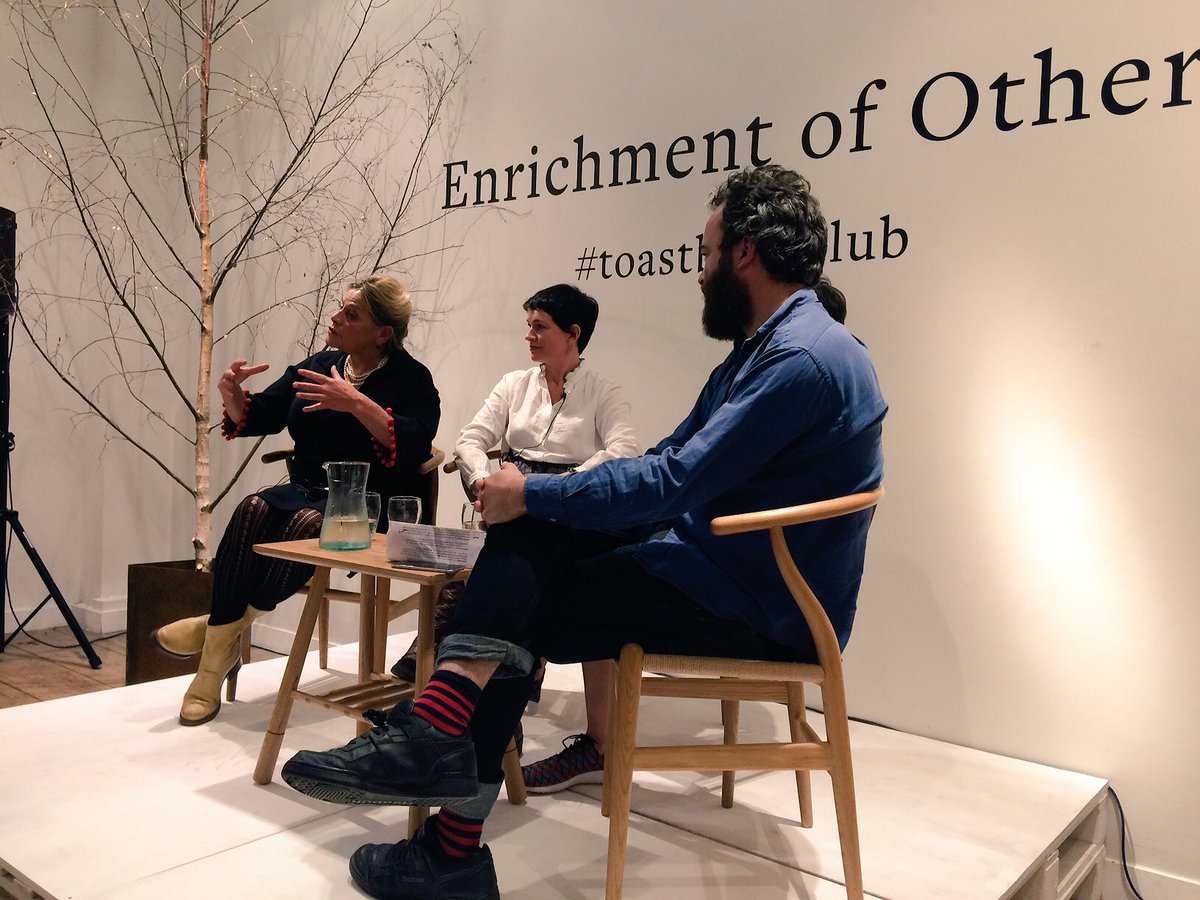 CRobins1's tweet photo. Inspiring authors Sarah Hall, Deborah Levy, Olivia Lang &amp; Jon Day discussing how books have enriched their lives @TOASTtravels#toastbookclub https://t.co/yKmLNYORbW