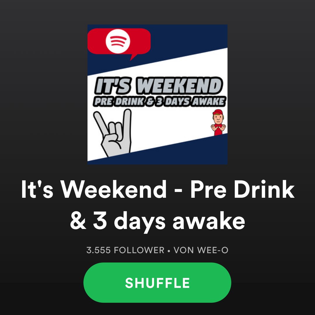 We are 3.5k weekend warriors on my #Spotifyplaylist 🔥 Join the party!👐 #spotify #playlist #edm #bigroom #newmusic 
open.spotify.com/user/wee-o/pla…