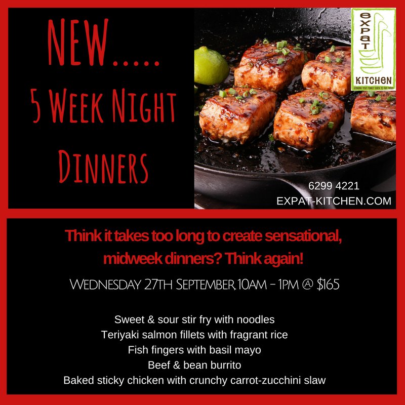 Expat_Kitchen's tweet image. Need weeknight dinner inspiration - look no further! #focusclasses #5weeknightdinners #expatkitchensg #cookingschool