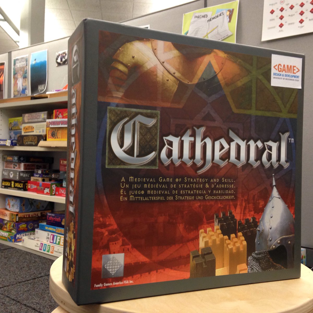 UWStoutGDD's tweet photo. New to our #tabletopgames library, #Cathedral. #spatialstrategy https://t.co/TPgOZf1GLY