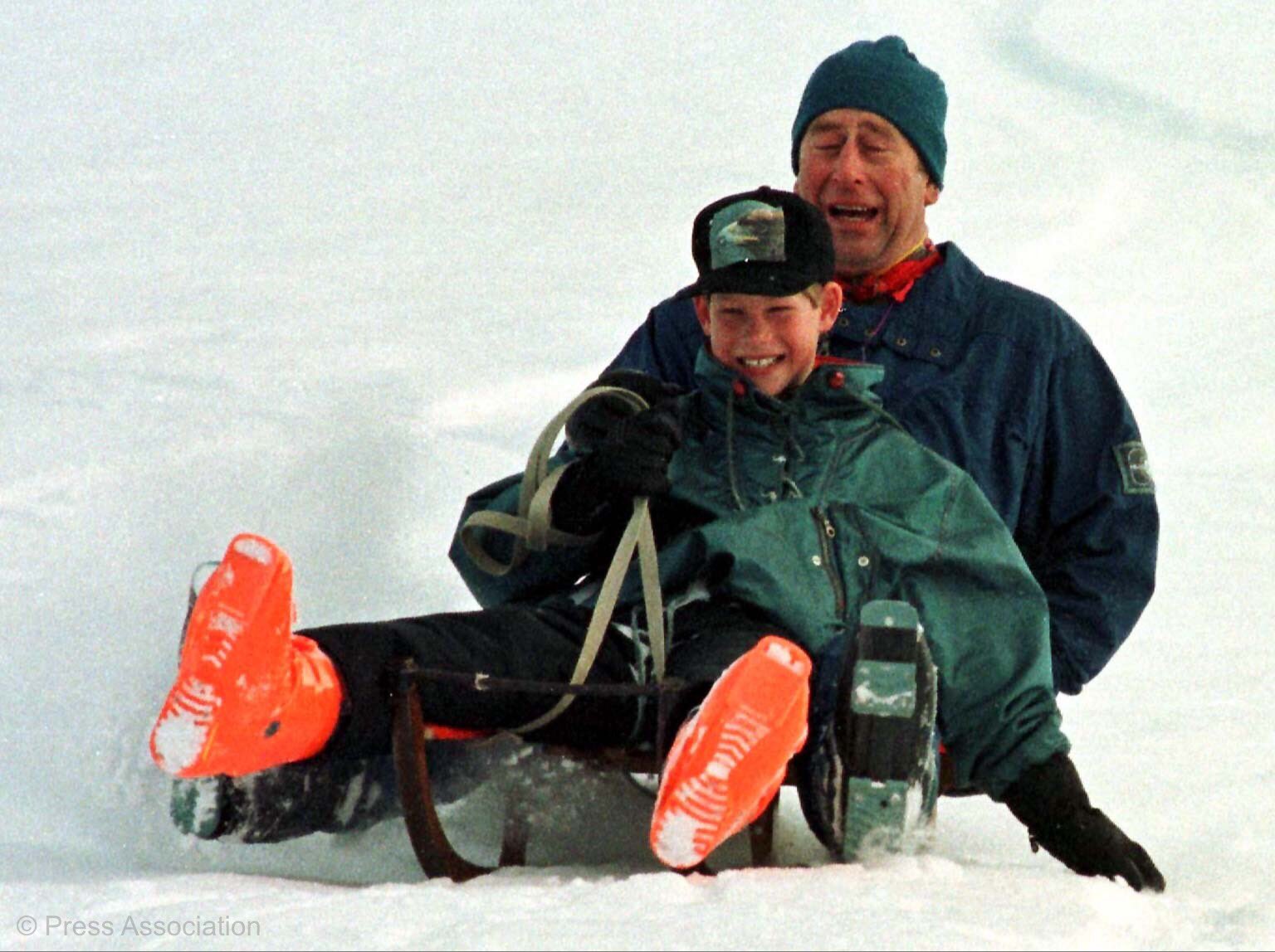 Happy 33rd birthday Prince Harry! Their Royal Highnesses enjoy a day on the slopes in Switzerland. 