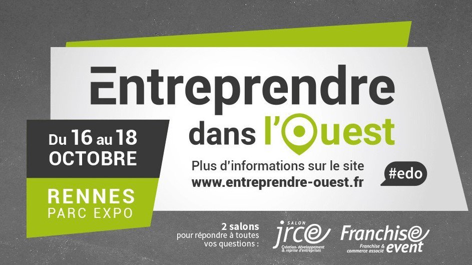 BpifranceCrea's tweet photo. Entreprendre ds l'Ouest #EDO du 16 au 18 oct : 2 salons #JRCE & #FranchiseEvent Inscription 👉 https://t.co/KLePwRGv4j #Entrepreneuriat https://t.co/jhKyek0HGF