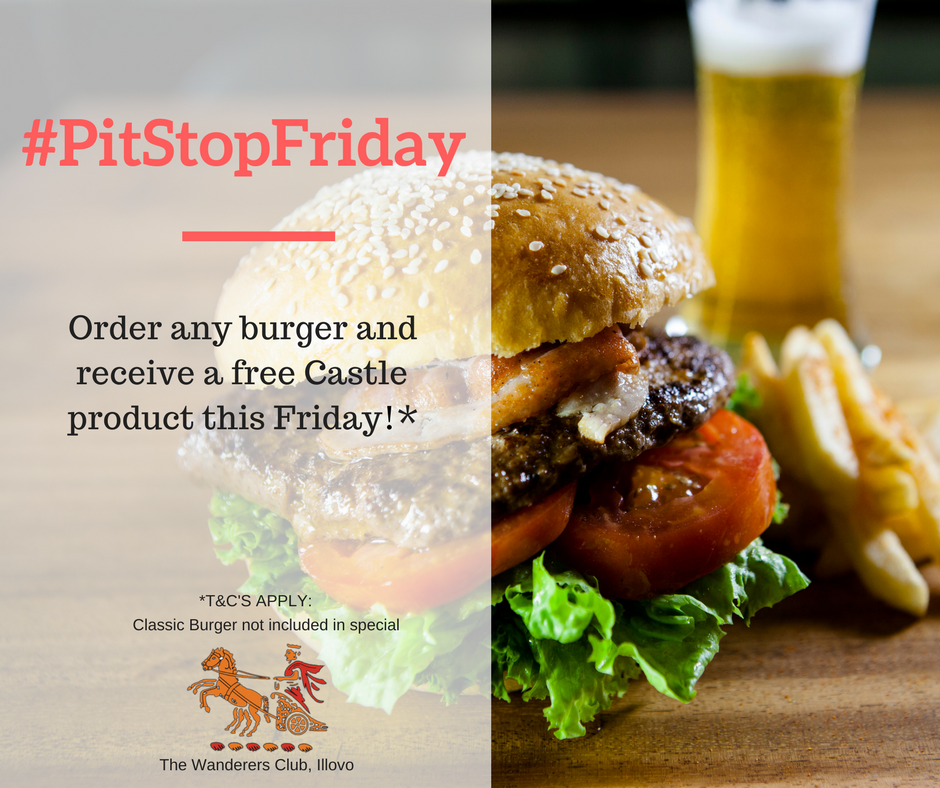 WanderersClub's tweet photo. 🍔🍔It's #PitStopFriday! Check out this great special running at Chariots today only! 🍻🍻 https://t.co/nhwxEycHm4