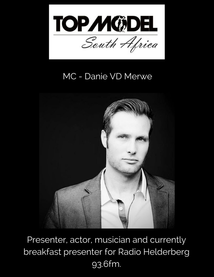 TopModelCPT's tweet image. Introducing our awesome MC, Danie Van Der Merwe! #topmodelcapetown #topmodelsouthafrica