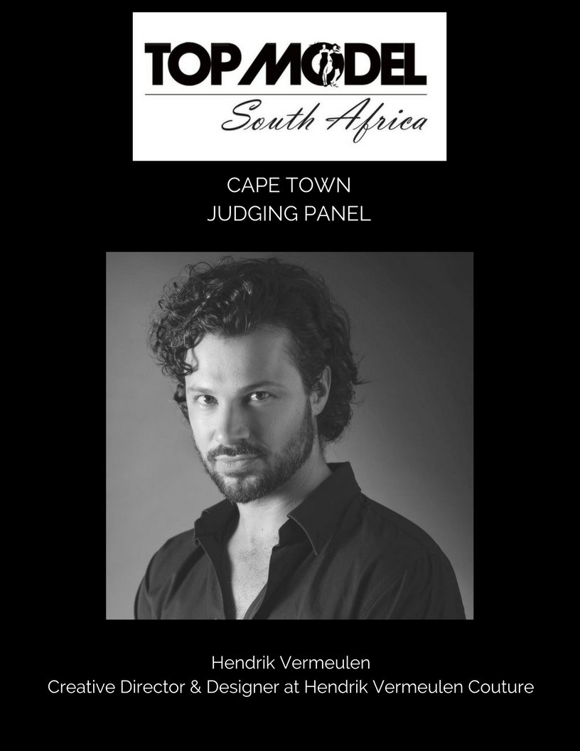 TopModelCPT's tweet image. Welcome Hendrik Vermuelen of Hendrik Vermeulen Couture to our judging panel! #topmodel #judge #modelsearch