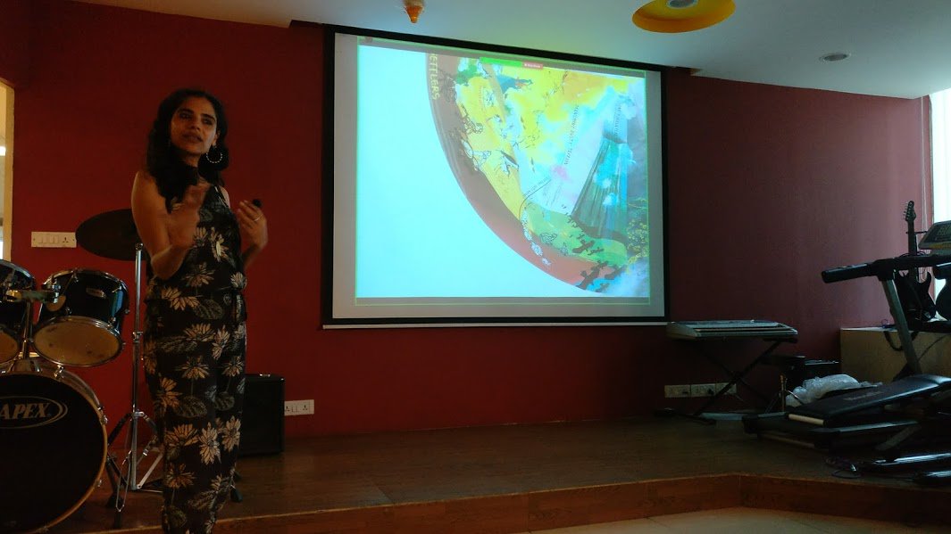 RADdesignstudio's tweet photo. Deepta Sateesh shares her view on how design can challenge static relationships to develop a new picture of the future! #deconstruct2017 https://t.co/d6pEjC9kbO