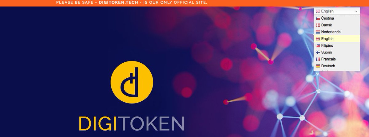 Language support now added to digitoken.tech Join the token sale! #tokensale #eth #ico