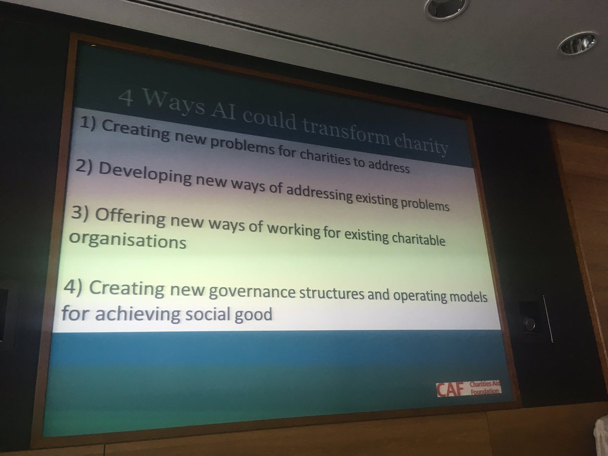 zoeamar's tweet photo. @amanda_derrick Now we're hearing from @Rhodri_H_Davies about how AI could change the charity sector #charityai https://t.co/sKgGli1XBP