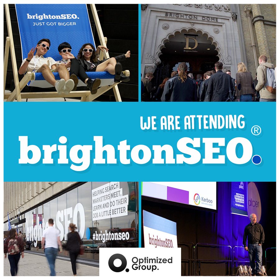 OptimizedGroup's tweet image. Presenti al @brightonseo  😊