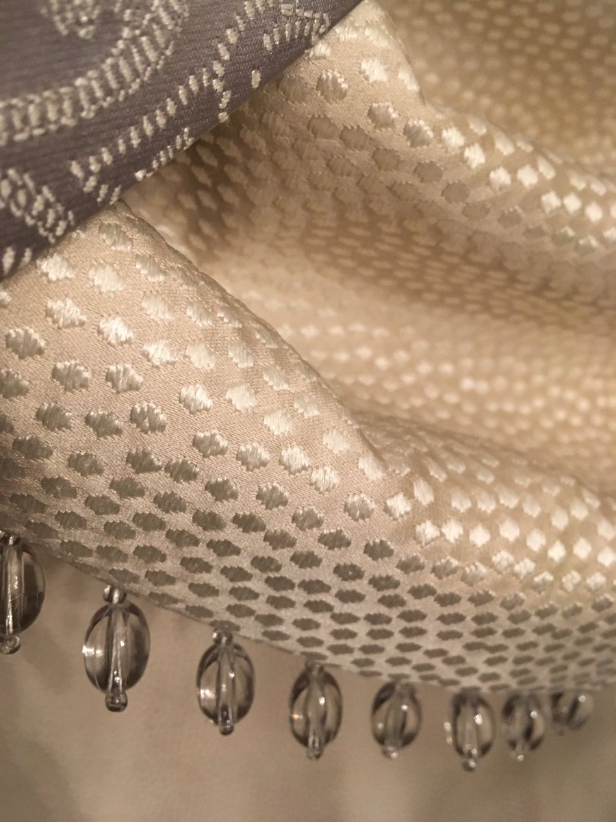 A sneaky preview of a luxurious window dressing in the making.
07415 325207