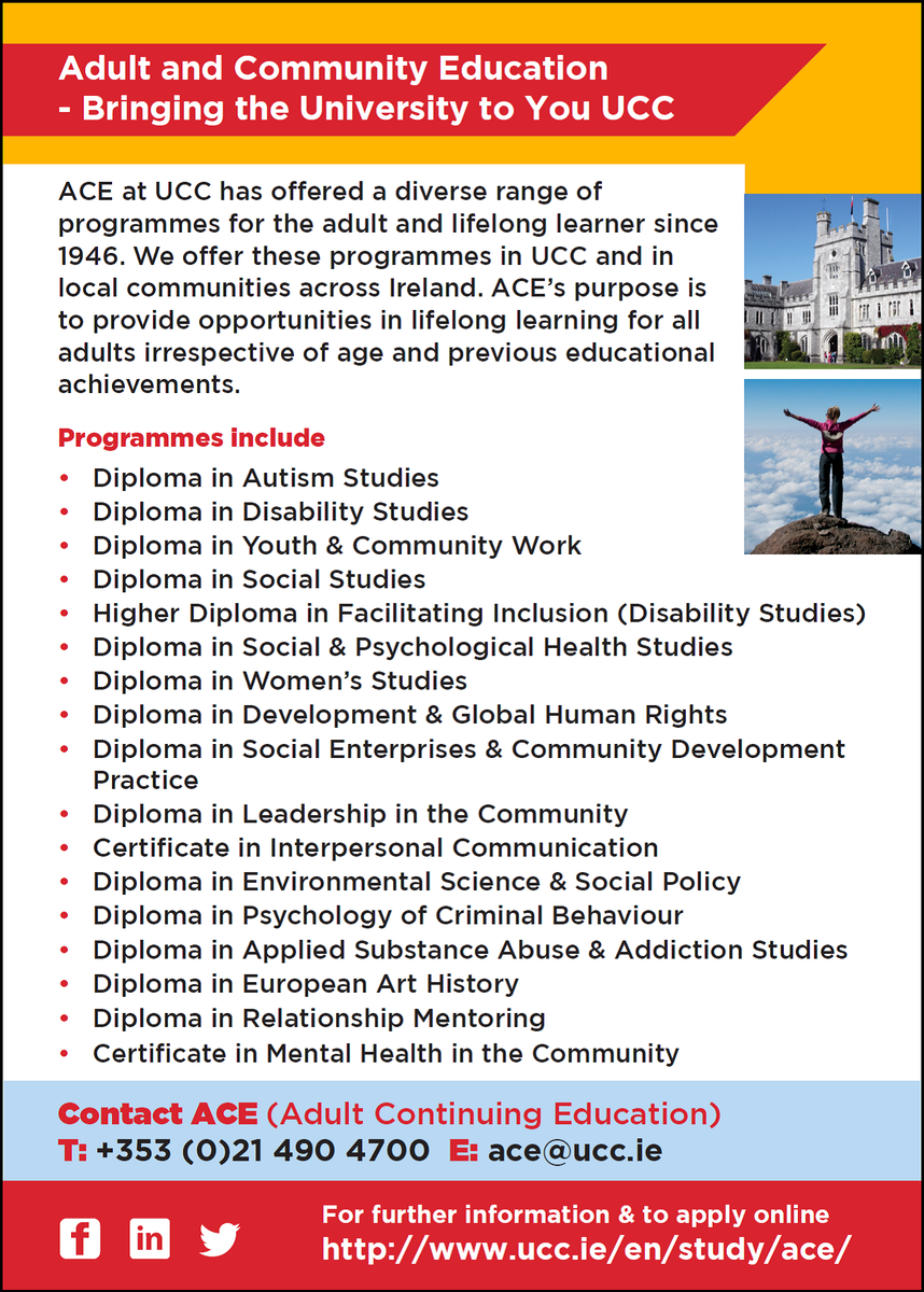 Ace Ucc On Twitter Deadline Today For Our Cert Diploma Courses Ace Ucc
