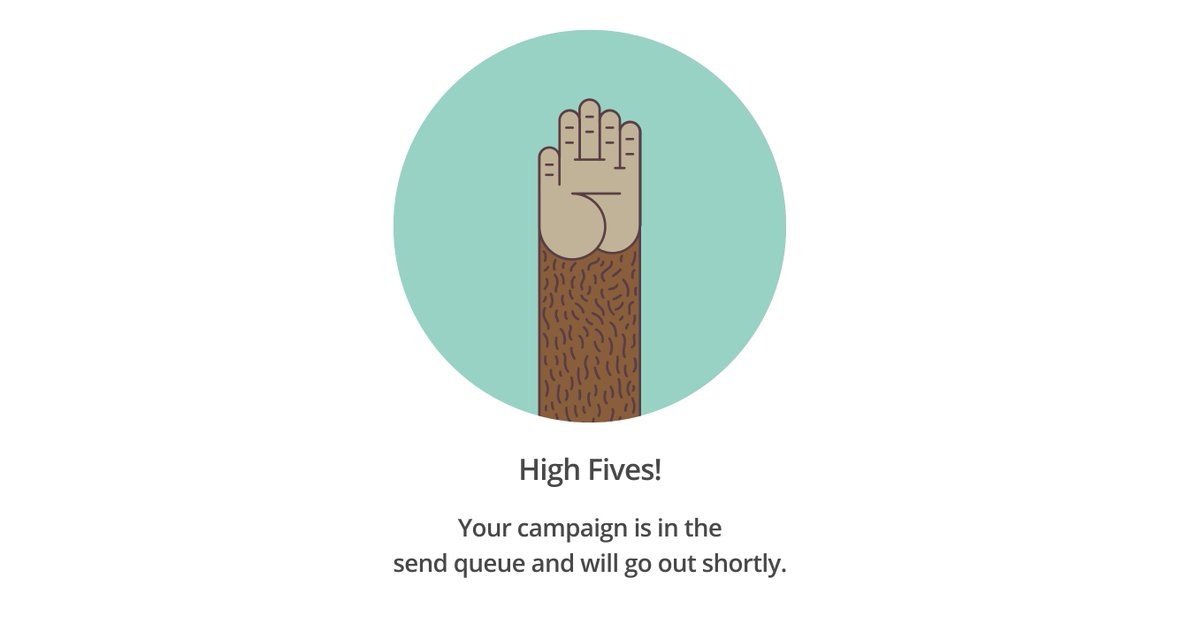 Miretxe's tweet photo. High Fives! ese momento de subidon tras enviar tu #newsletter 
#HighFives @MailChimp #sentit #ilovemyjob https://t.co/yE7AwDRogr