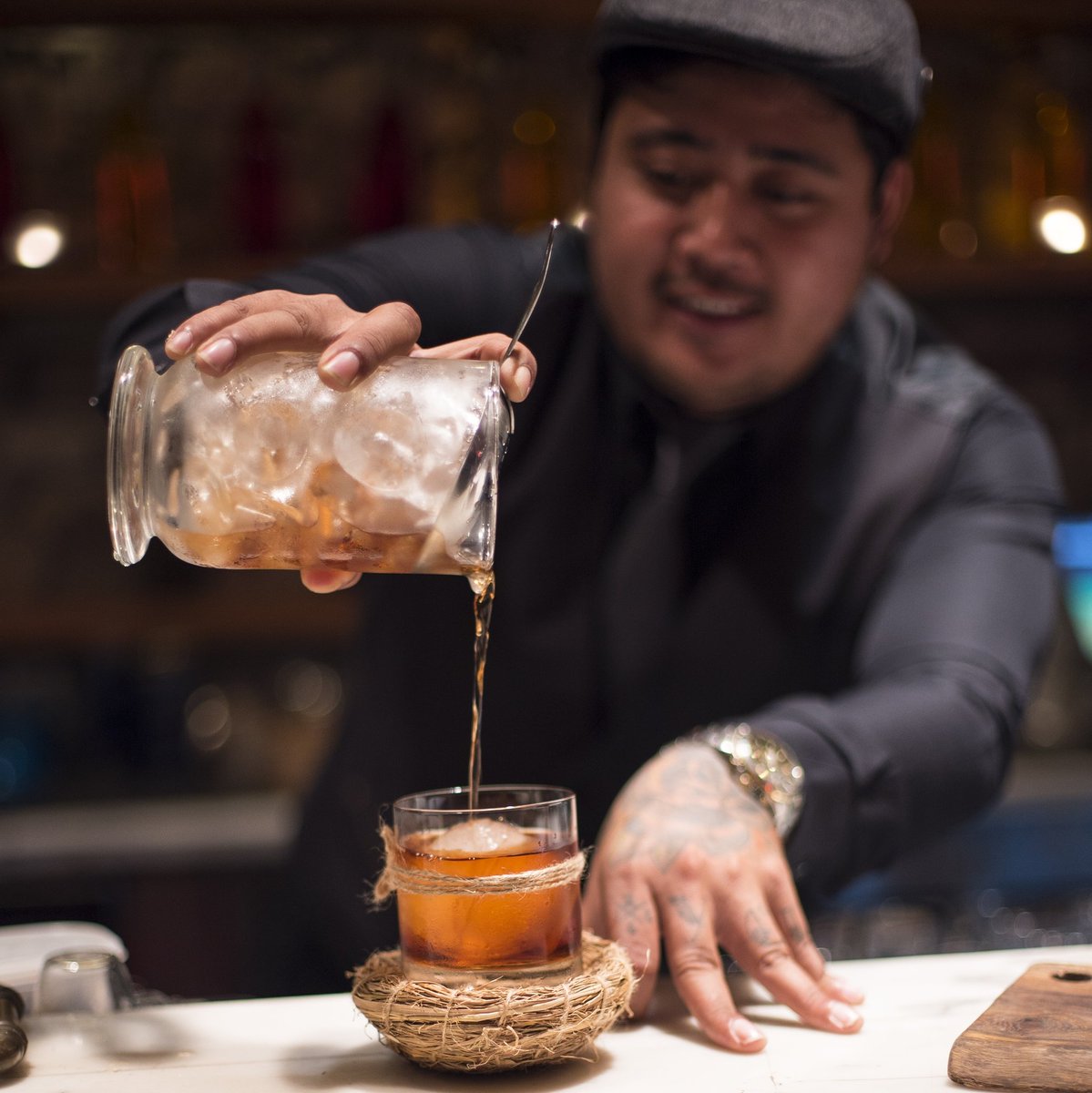 Move your hips &amp; sway away at GHETTO to RnB beats by T-SHA &amp; Aay TONIGHT with our NEW SIGNATURE COCKTAILS "SKYE BOULEVADIER"!