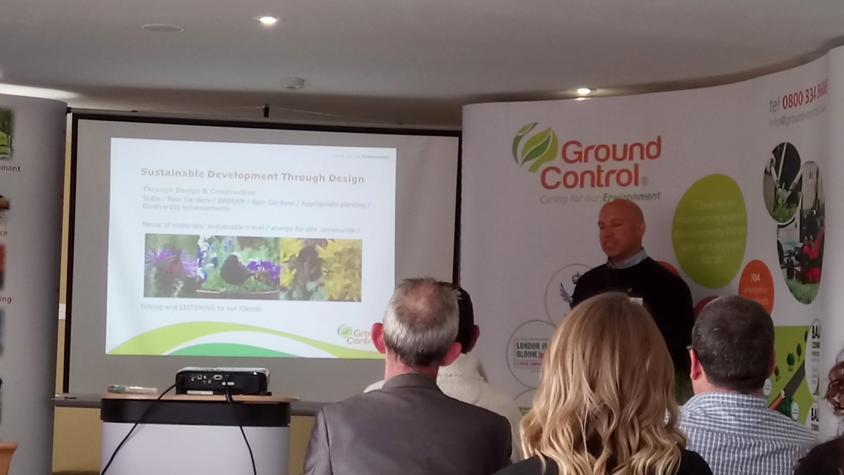 GroundControlGC's tweet image. "Leading by example": Principal of @GCDesignGC, Matt Nokes discussing sustainable development through #design. #GCEnviroAwarenessDay
