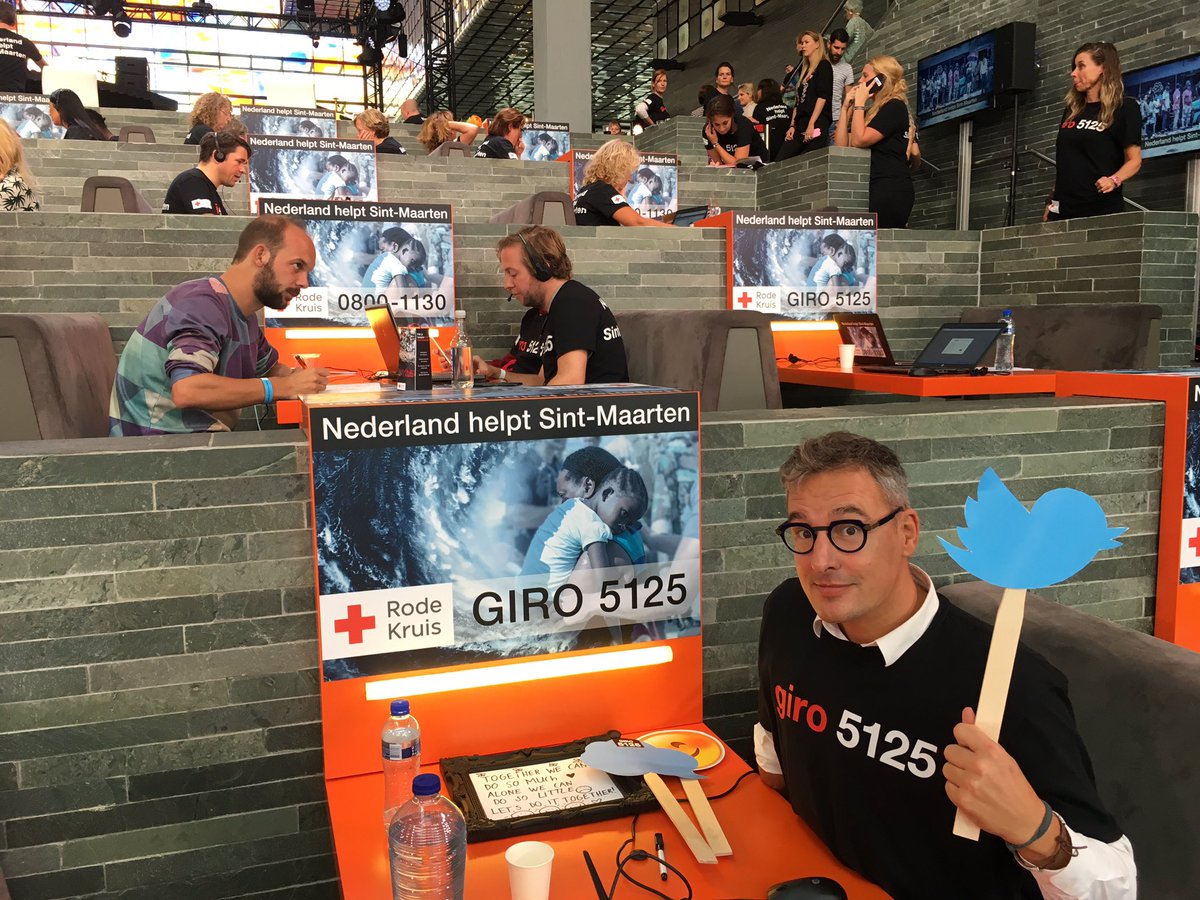 Ook de Kindercorrespondent in het belpanel tijdens de #actiedag. Veel mooie acties van de jeugd #Irma #giro5125