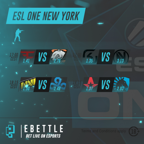 eBettleCom's tweet image. ARE YOU READY FOR #ESLOneNY?!

🎲Find the odds right here: bit.ly/2xDMsn5