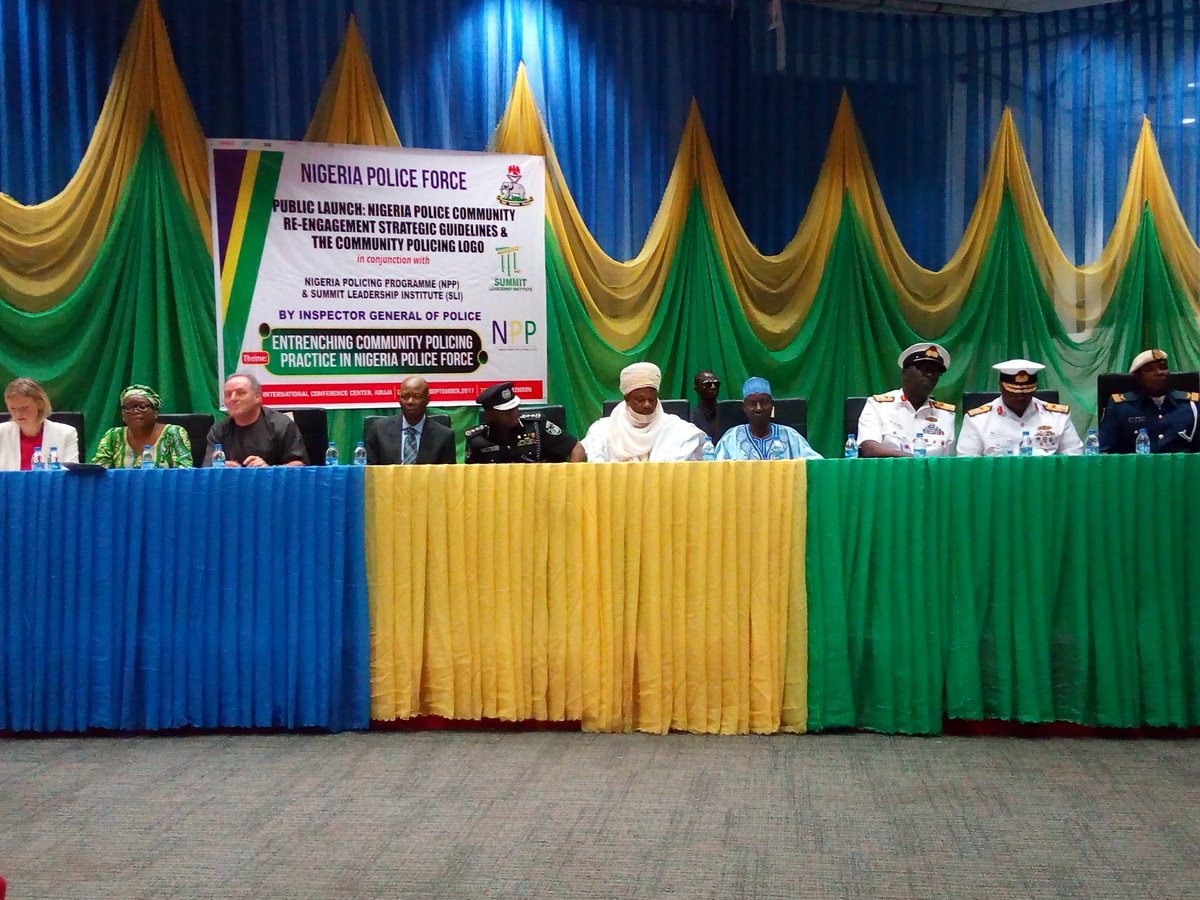PoliceNG's tweet photo. Happening now@ ICC Abuja, PoliceNG launch of the Community Re-engagement Strategic Guidelines, with support from @NP_Programme &amp; @SummitLI https://t.co/JrZjq1vFUM