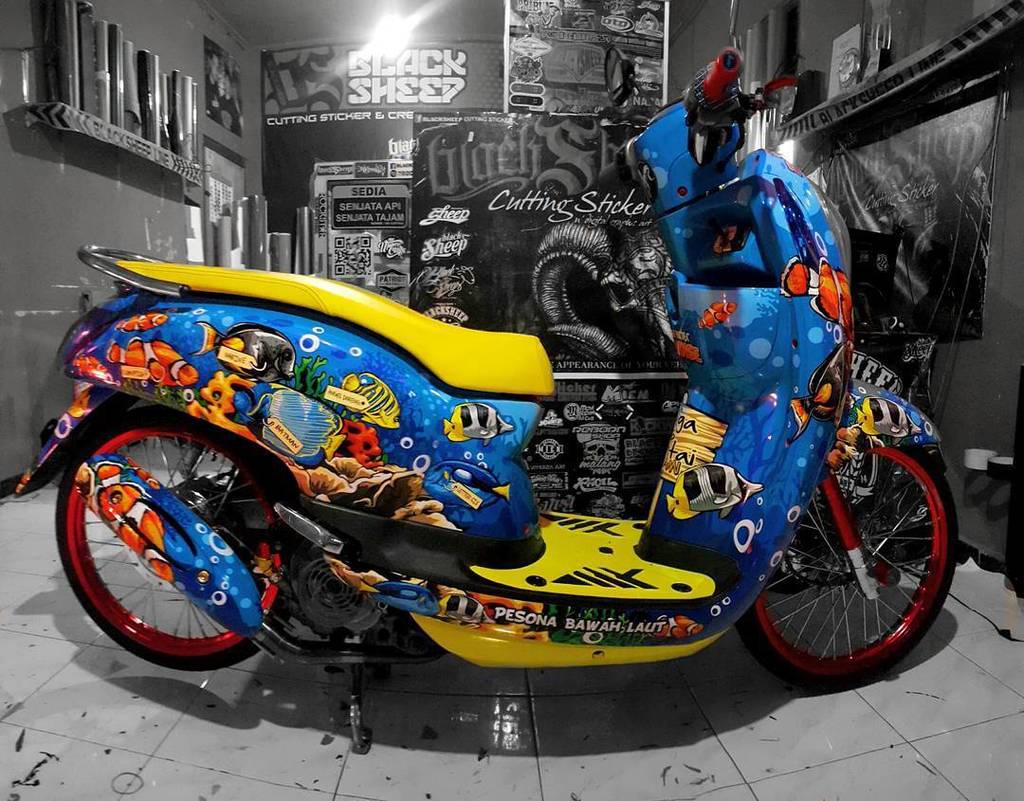 Blacksheep Stick Art On Twitter Honda Scoopy Underwater Paradise