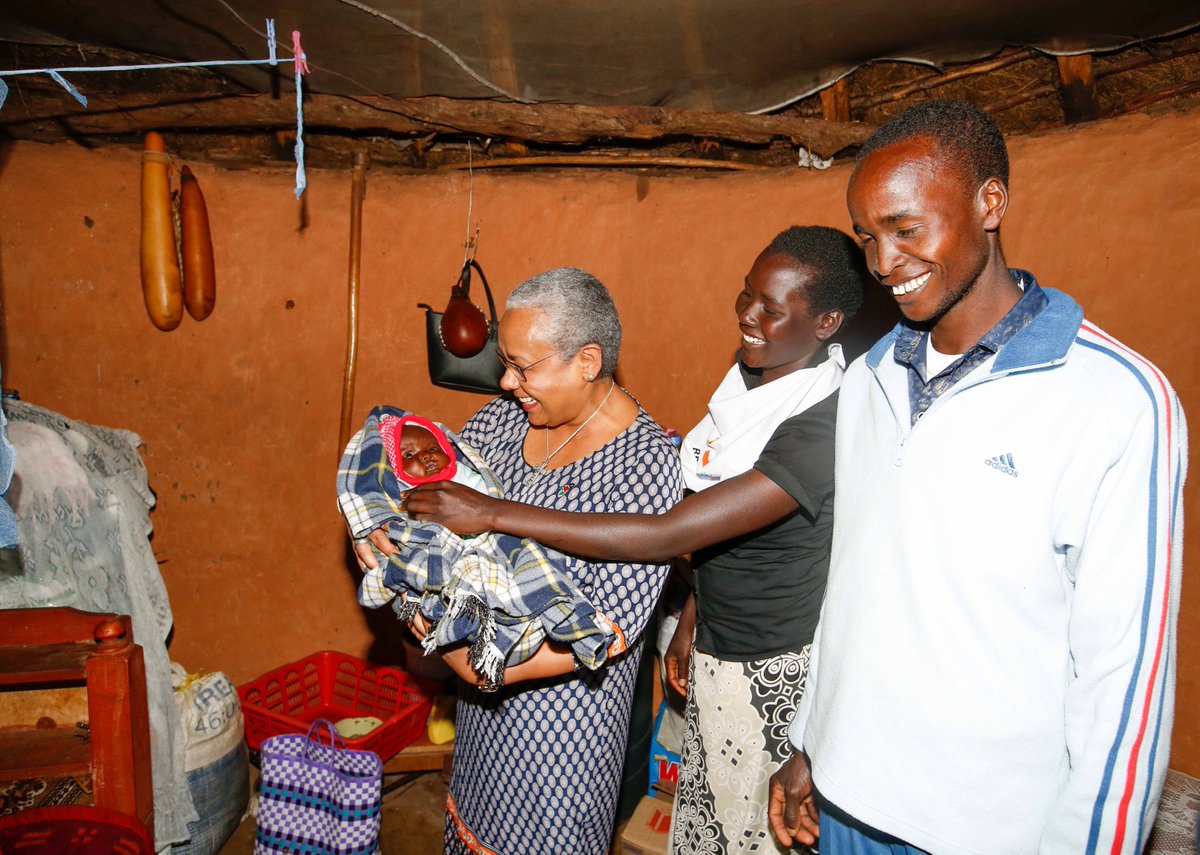 FirstLadyKenya's tweet photo. First Lady Margaret Kenyatta visits the Machario homestead at Mnagei Ward in Katumok Village, Kapenguria. https://t.co/nm9XTlDbOI