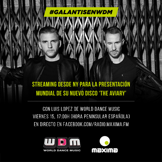 Ya está <a href="/wearegalantis/">Galantis</a> en directo desde #NY, presentando su nuevo álbum #TheAviary en conexión con <a href="/WDMLOS40/">World Dance Music</a> síguelo facebook.com/radio.maxima.fm