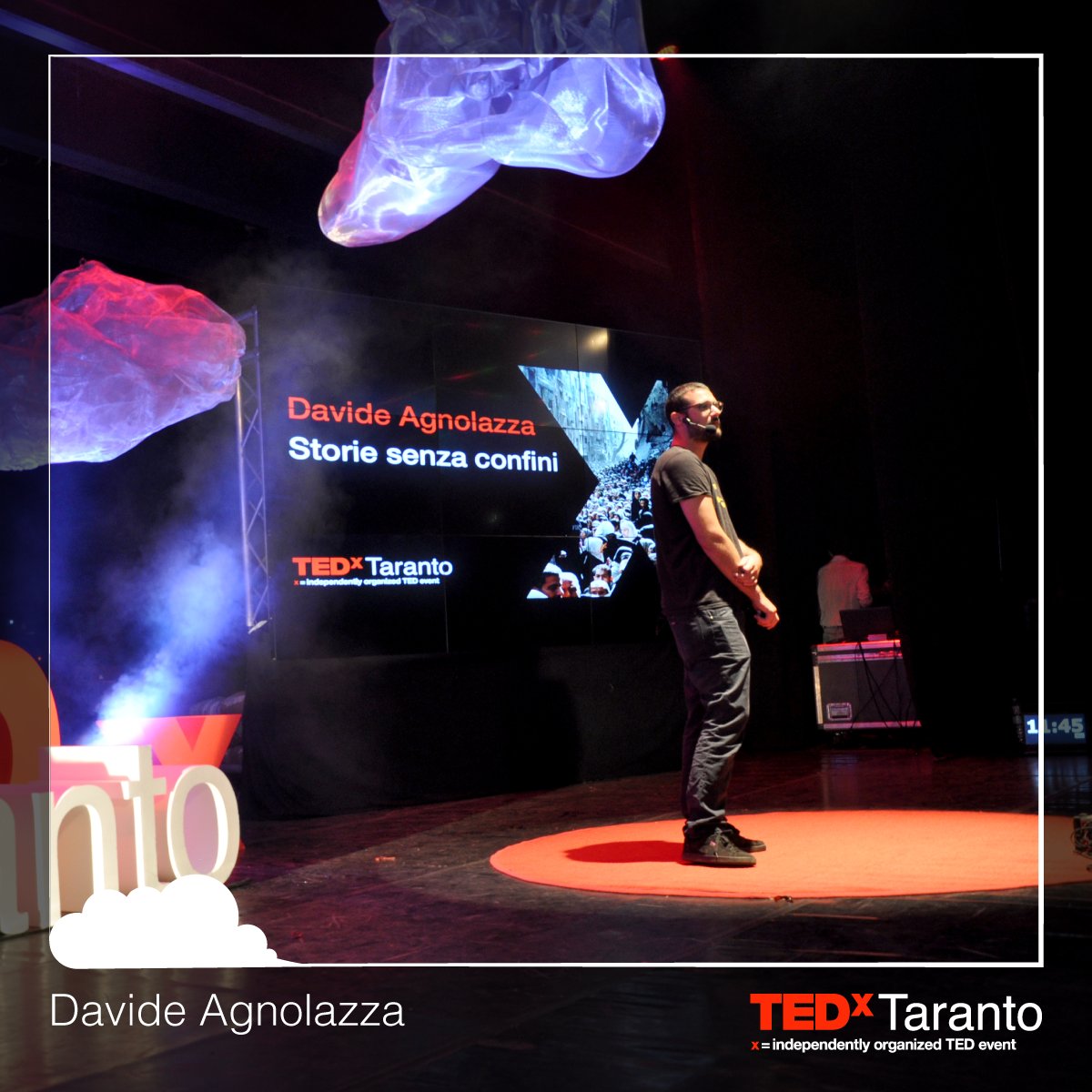 Le nuvole non hanno confini, con #DavideAgnolazza con #RadioNoBorder #TEDxTaranto #WeAreinPuglia