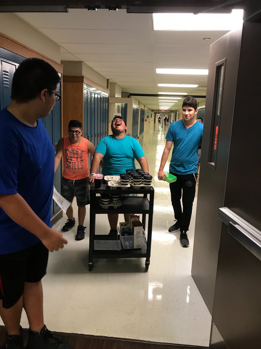 MeghanHibbsALSP's tweet photo. Friday is coffee cart day for our NDSEC Fenton students! We are loving our new job! https://t.co/3OMuDAWHoN
