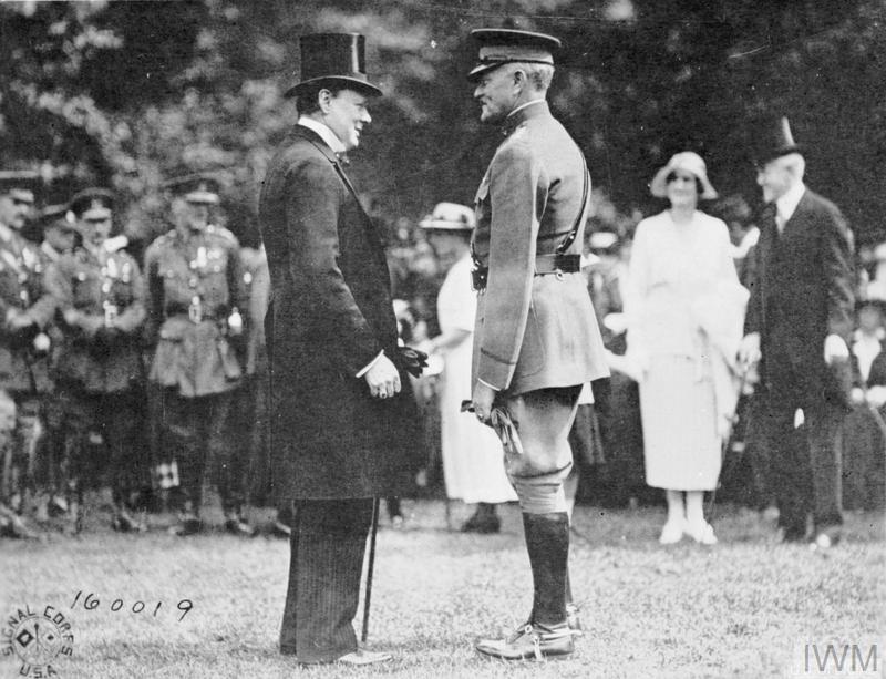Fascinating Historical Picture of John J. Pershing with Winston Churchill on 7/19/1919 