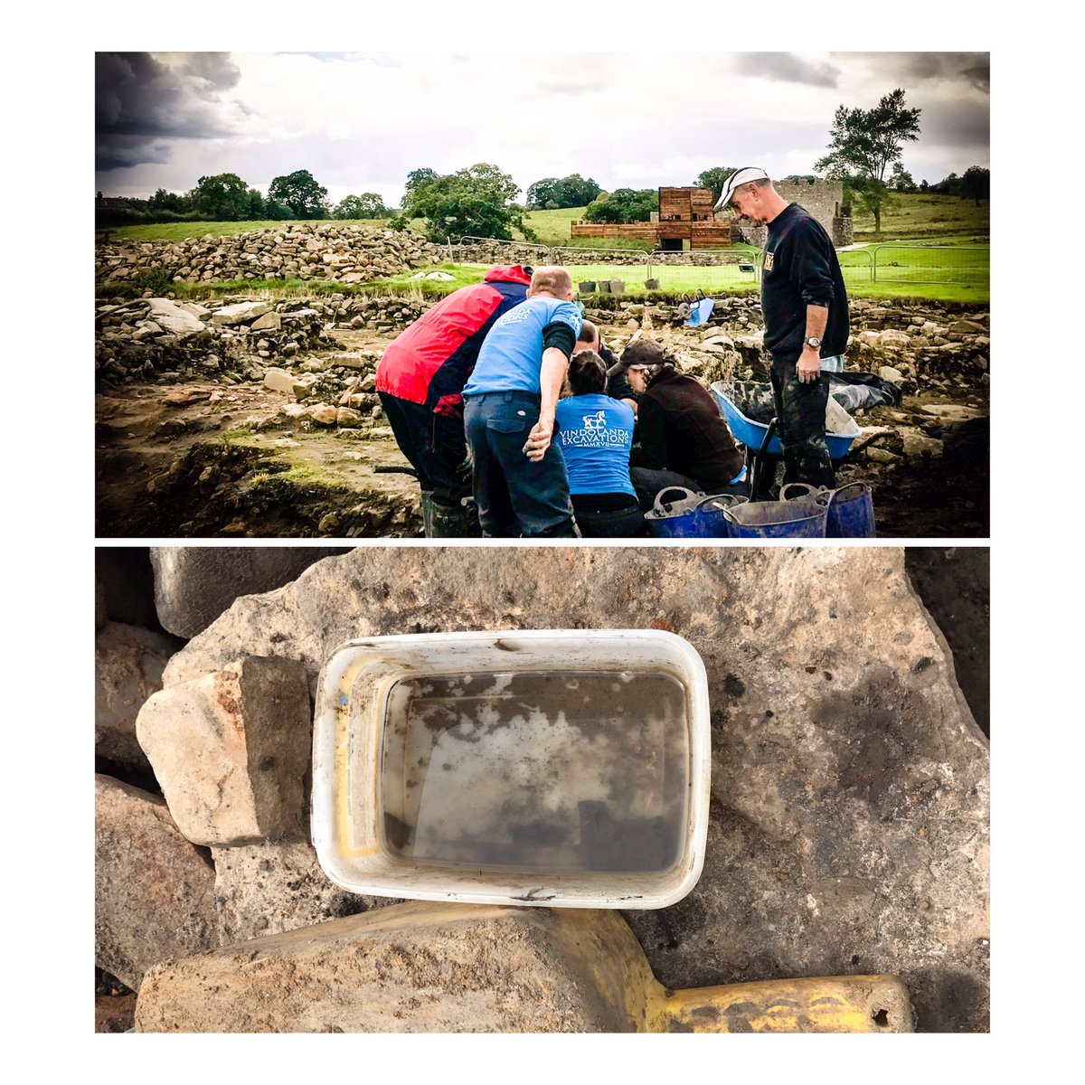 VindolandaTrust's tweet photo. The reason for the wheelbarrow huddle earlier was Vindolanda writing tablet no. 49 of the 2017 excavations. #toptreasure https://t.co/xU5BjugptF