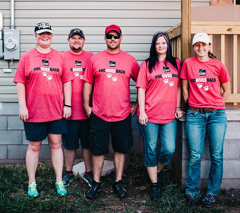 A team of OC employees from our Ft. Smith, AR plant worked alongside <a href="/AVHFH/">AVHFH</a> on safe, affordable housing #ocgivesback