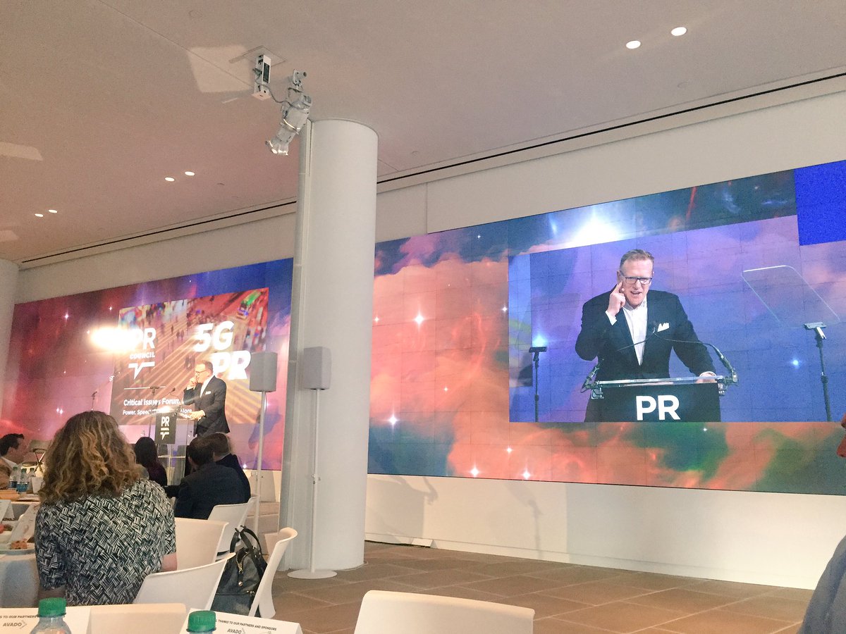 AnnaLDutkowsky's tweet photo. Thanks @taylorstrategy for sending me to the @PRCouncil Critical Issues Forum! Learning how 5G is changing PR. #TheFutureIsNow #5GPR https://t.co/dTf7kKzpw8