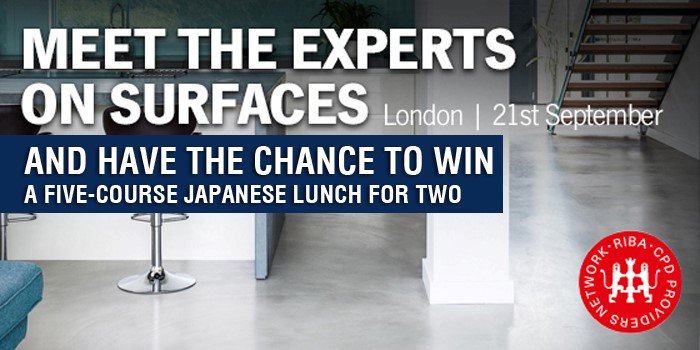 LAST CHANCE! Register for 'Meet the Experts on Surfaces' tomorrow in #London. Follow the link to book - https://t.co/UvvOAYr2Ir #RIBA https://t.co/4gT3ze1kC4