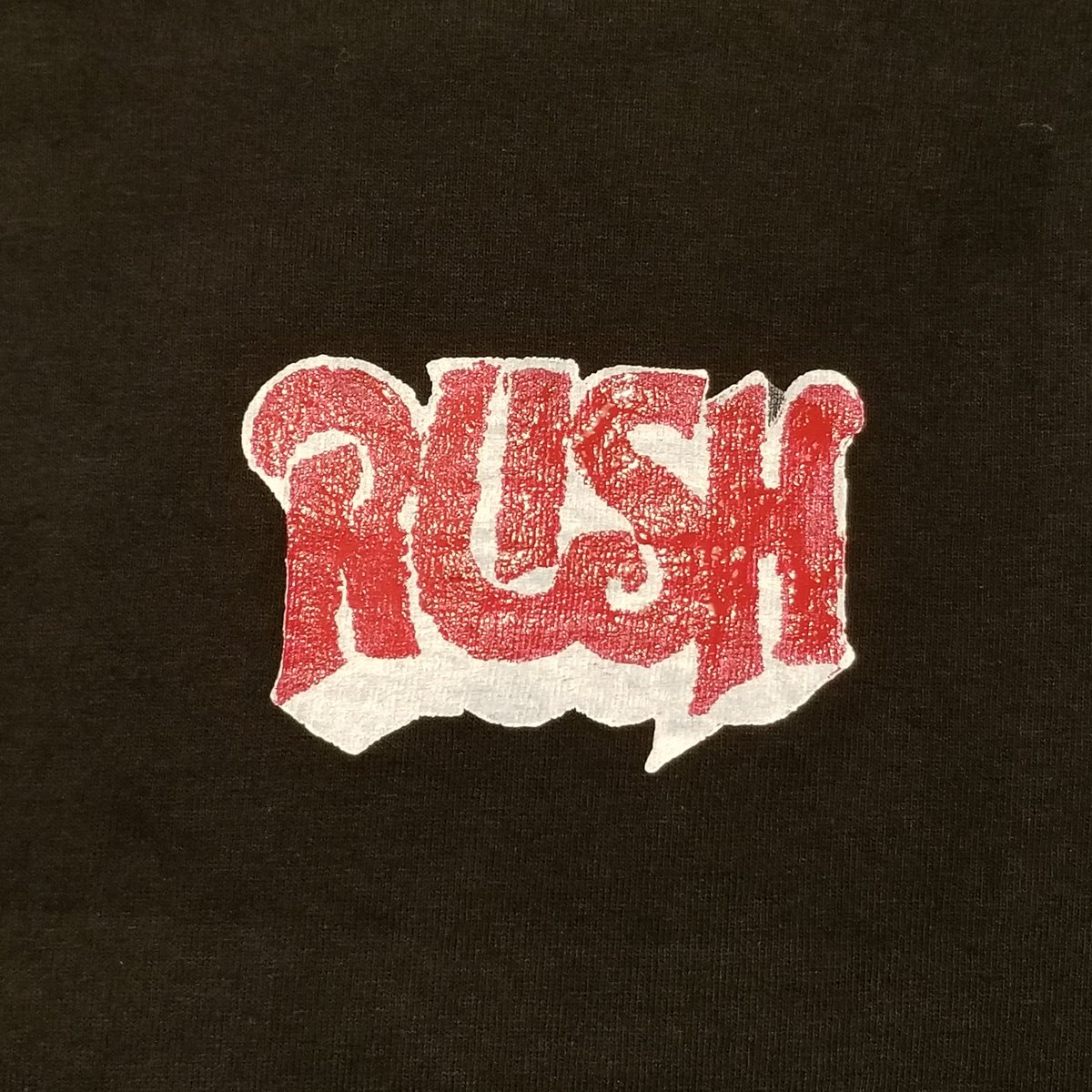 When your kid LOVES the band Rush and you can't find a t-shirt in his size you break out the fabric paint! <a href="/rushtheband/">Rush</a> #momlife