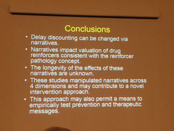 BeauKilmer's tweet photo. Real treat to watch Warren Bickel summarize his many contributions to #BehavEcon & drug use. New work on narratives=π― https://t.co/KC7h7AswA4