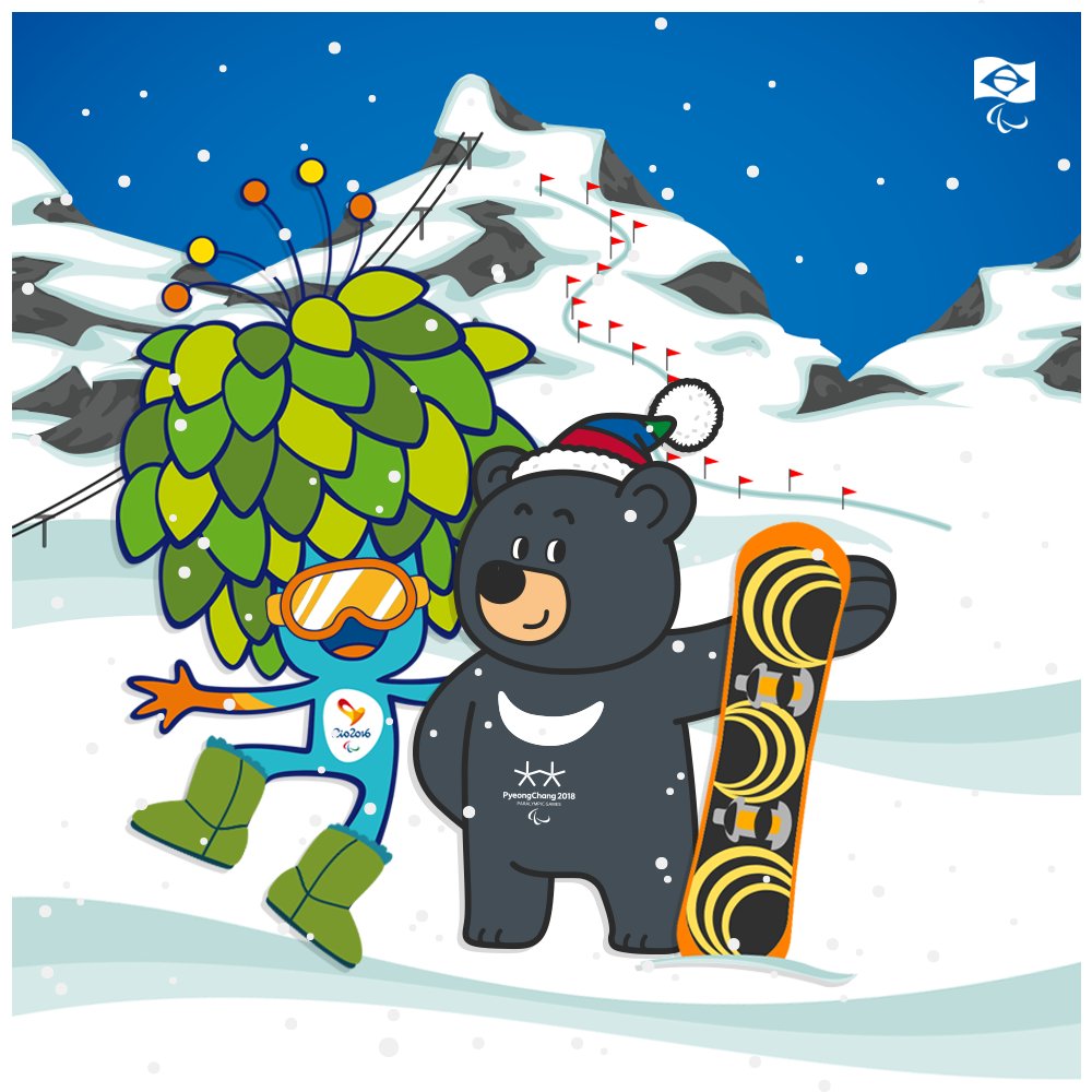 Antes de visitar o Comitê dos Jogos de <a href="/Tokyo2020/">#Tokyo2020</a>, dei um pulinho na Coreia do Sul pra conhecer meu migo Bandabi! @pyeongchang2018 hihi