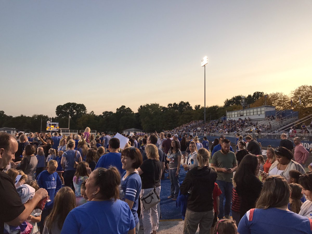Awesome crowd at the pep rally last night!  Go Vikings!!!