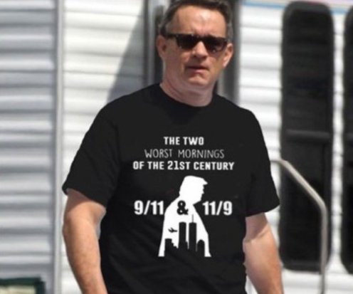 krassenstein's tweet image. Love Tom Hanks... Love his T-Shirt even more!